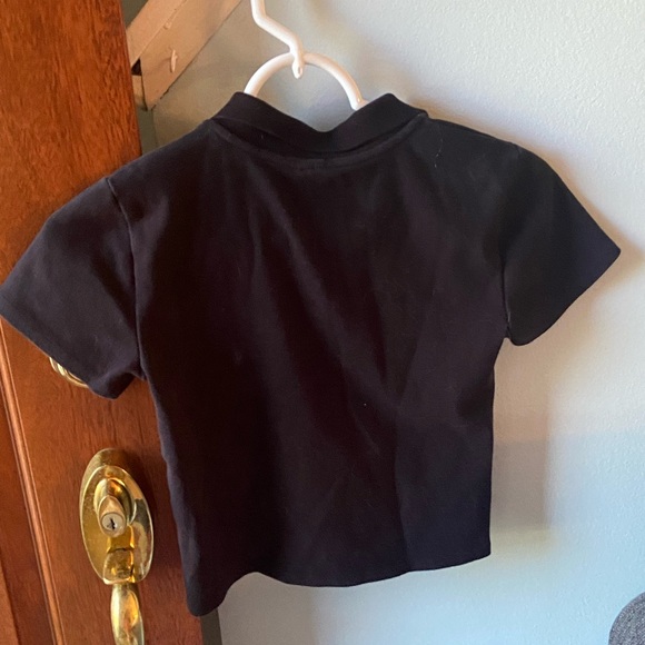Black Mini Button Up Shirt - Picture 2 of 2